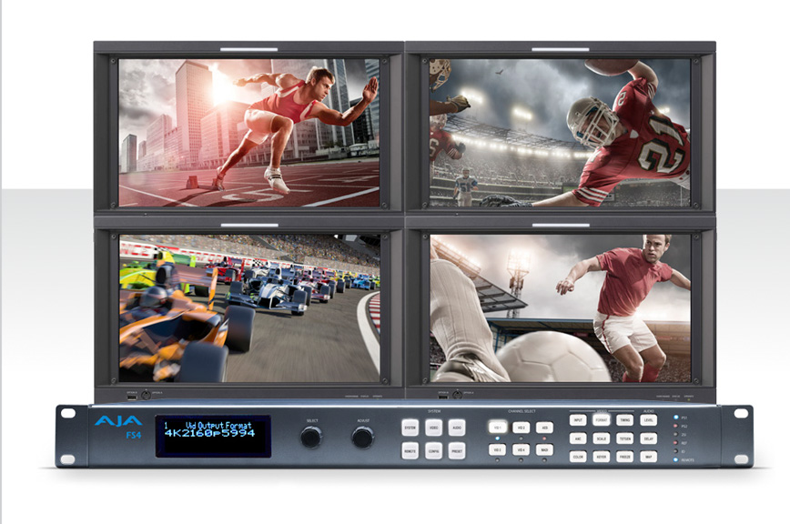 AJA Unveils FS4 Frame Synchronizer and Converter  Supporting 4K/UltraHD and Multi-channel 2K/HD/SD Workflows