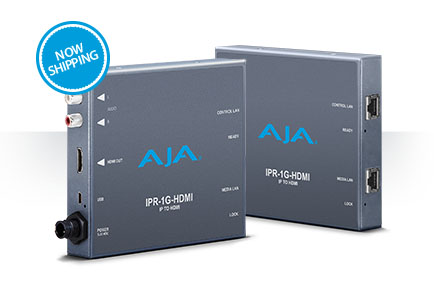 AJA Ships Video Over IP to HDMI Bridge