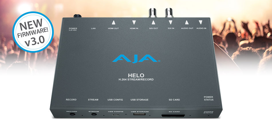AJA Announces HELO v3.0 Firmware at IBC 2018