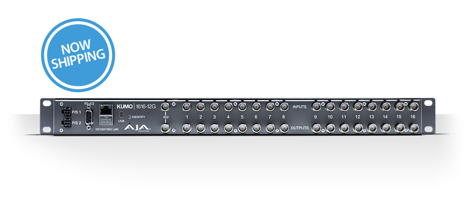 AJA Releases KUMO 1616-12G Compact 12G-SDI Router