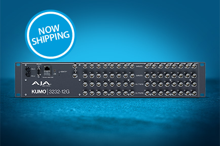 AJA Ships KUMO 3232-12G Compact 32x32 12G-SDI Router