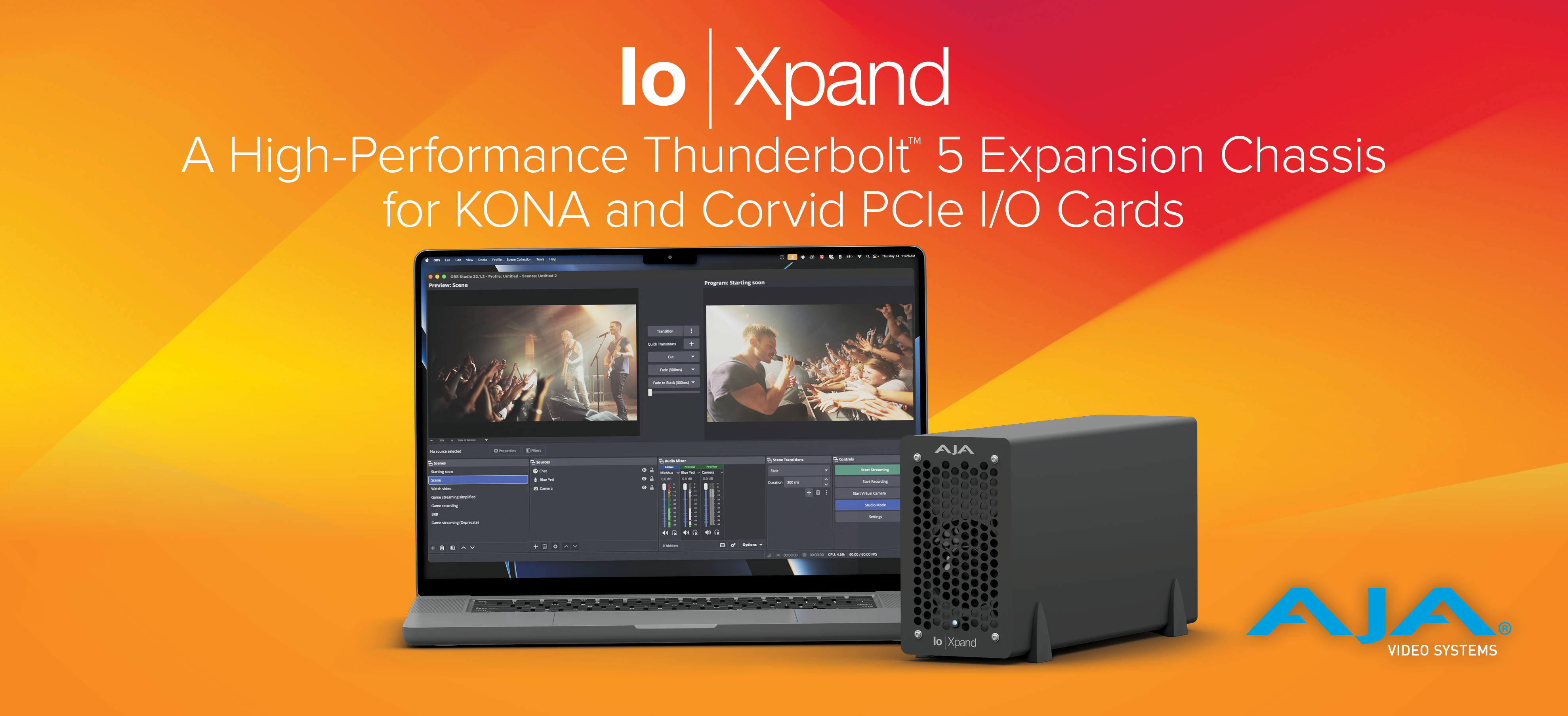 AJA Debuts Io Xpand Thunderbolt™ 5 Expansion Chassis for KONA and Corvid PCIe I/O Cards